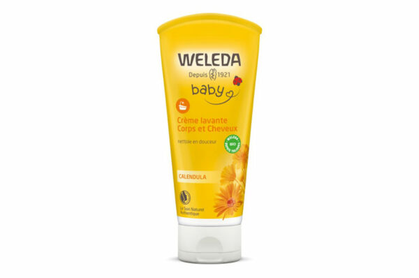 WELEDA Crème lavante Corps et Cheveux pour Bébé au Calendula 2x200 ml