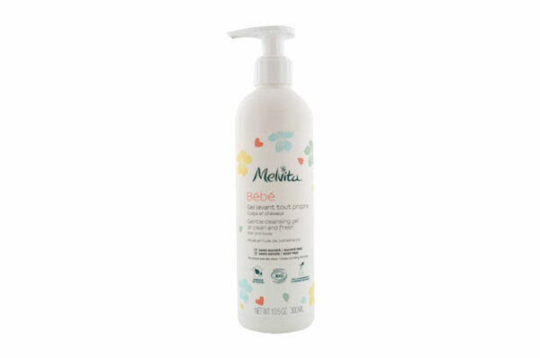 MELVITA Bébé – Gel Lavant Tout Propre BIO Corps et Cheveux 300 ml