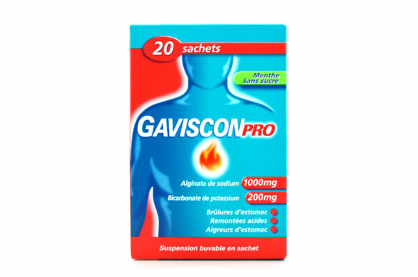 GAVISCONPRO Menthe sans sucre – 20 sachets de 10 ml