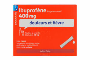 IBUPROFENE BIOGARAN 400 mg – Boite de 10 sachets arôme fraise