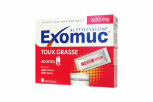 EXOMUC 600 mg Toux Grasse Poudre 6 sachets citron sans sucre