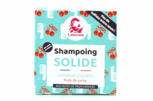 LAMAZUNA Shampooing Solide Cheveux Colorés à l’Huile de Cerise et notes de Fruits Rouges 70 ml
