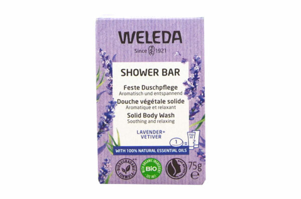 WELEDA SHOWER BAR Douche Végétale Solide Lavande et Vétiver 75 gr