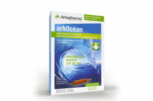 ARKOPHARMA ArkOcéan Magnésium Marin et Vitamine B6, Goût Caramel 20 ampoules
