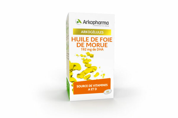 ARKOPHARMA Arkogélules Vitamines A et D Huile de Foie de Morue 220 gélules – Image 2