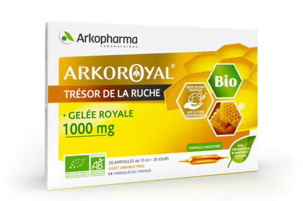 ARKOPHARMA Arkoroyal Gelée Royale 1000 Mg Bio Miel 20 ampoules 10ml