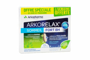 ARKOPHARMA Arkorelax Sommeil Fort 8H Mélatonine, Valériane 20+10 comps Offerts
