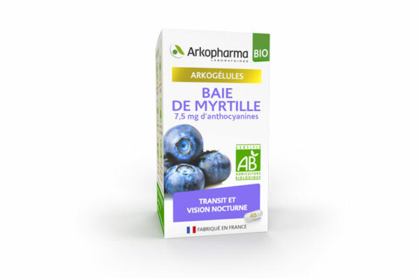 ARKOPHARMA Arkogélules Transit et Vision Baie de Myrtille Bio 40 gélules – Image 2