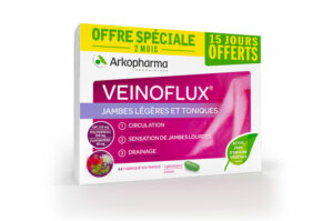 ARKOPHARMA Veinoflux Jambes Légères Circulation et Drainage Vigne Rouge 60 gélules