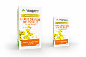 ARKOPHARMA Arkogélules Vitamines A et D Huile de Foie de Morue 220 + 60 capsules