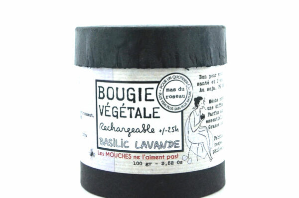 MAS DU ROSEAU Bougie Végétale Basilic Lavande 100 gr