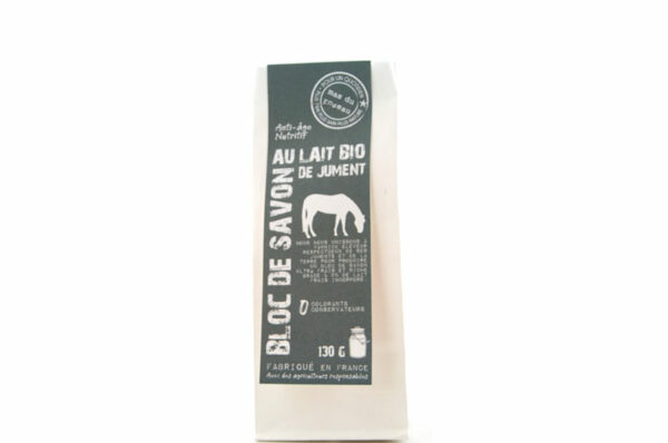 MAS DU ROSEAU Bloc de Savon au Lait BIO de Jument 130 gr