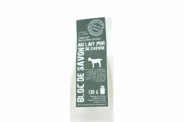 MAS DU ROSEAU Bloc de Savon au Lait Pur de Chèvre 130 gr