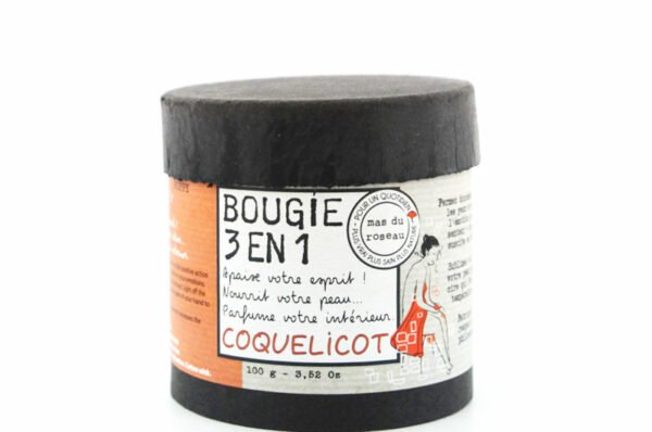 MAS DU ROSEAU Bougie 3 en 1 Coquelicot 100 gr