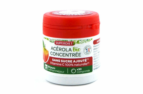 SUPERDIET Acérola BIO Concentrée 30 comprimés