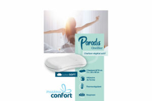 Oreiller ergonomique mémoire de forme Paradis forme papillon  60x40 hauteur 8 cm
