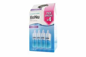 RENU MPS PACK SPECIAL - 4 flacons 360 ml + étuis à lentilles