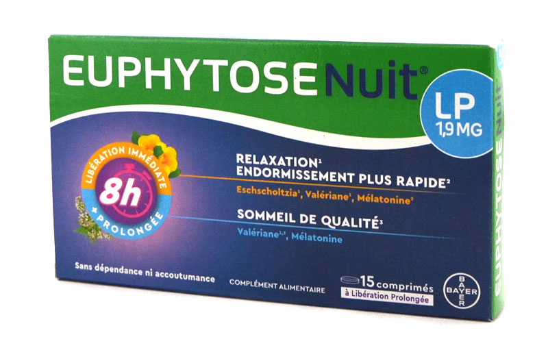 EUPHYTOSE Nuit LP 1,9 mg 15 comprimés - Pharma-Médicaments.com
