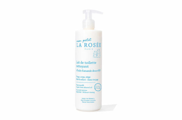 MON PETIT LA ROSEE Lait de Toilette Nettoyant à l’Huile d’Amande Douce BIO 400 ml
