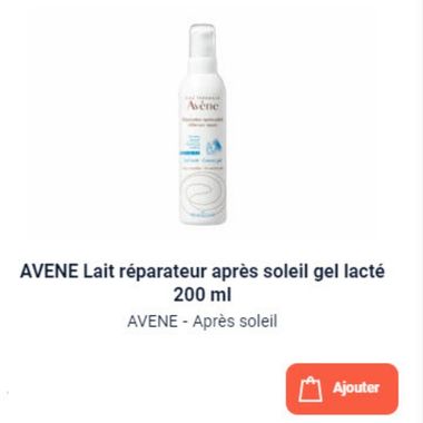 avene lait apres soleil
