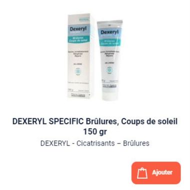 creme dexeryl brulure
