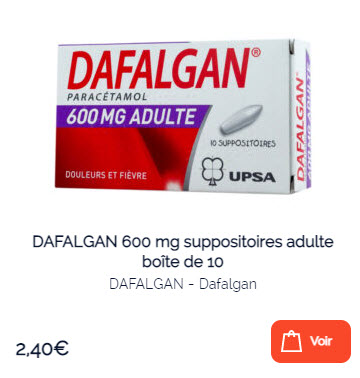 dafalgan suppositoire