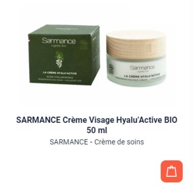 SARMANCE Crème Visage Hyalu’Active BIO