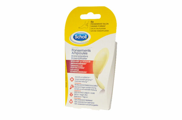 SCHOLL Pansements Ampoules Talon grand format x 5