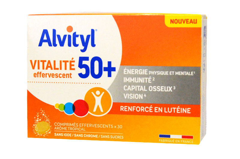 ALVITYL Vitalité 50+ comprimés effervescents arôme tropical x 30