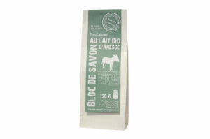 MAS DU ROSEAU – Bloc de Savon au Lait BIO d’Ânesse 130 gr