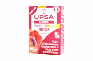 UPSA Énergie Multivitamines Hibiscus 9 vitamines et 2 minéraux 30 comprimés à  avaler
