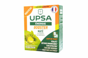 UPSA Énergie Booster Maté 9 vitamines et 2 mineraux 20 comprimés goût citron maté