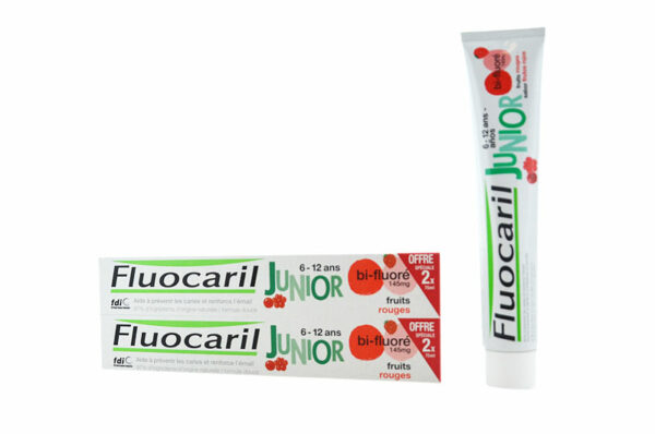 FLUOCARIL BI-FLUORE Junior 145 mg 6/12 ans gel fruits rouges 2 x 75 ml