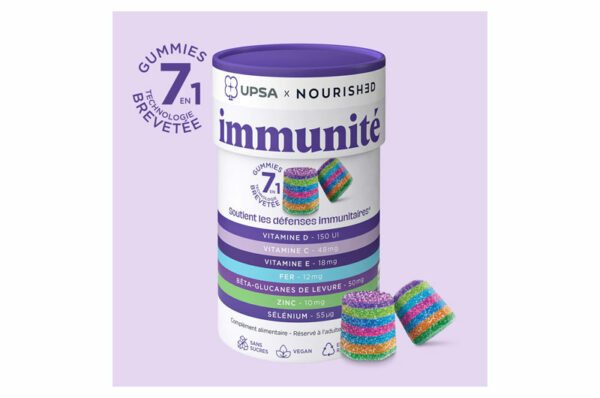 UPSA X NOURISHED Immunité 30 Gummies 7 en 1 Soutient les défenses immunitaires