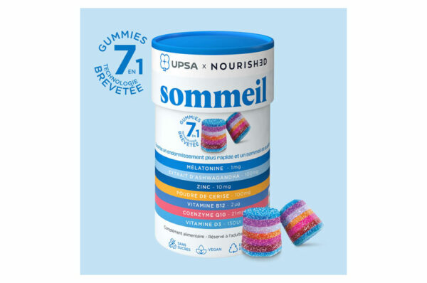 UPSA X NOURISHED Sommeil 30 Gummies 7 en 1 Sommeil de qualité