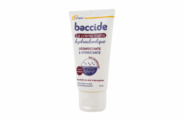 BACCIDE crème mains hydroalcoolique désinfectante et hydratante 50 ml