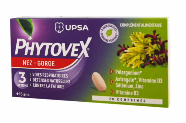 PHYTOVEX UPSA Nez - Gorge 3 Actions 20 Comprimés