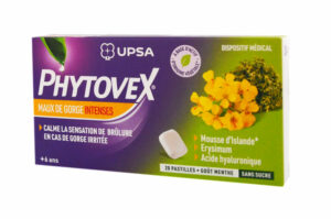 PHYTOVEX UPSA Maux de gorge intenses 20 pastilles goût menthe