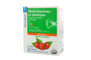 BIOGARAN Conseil Multivitamines et Mineraux Caféine et Guarana Goût Orange 20 comprimés effervescents