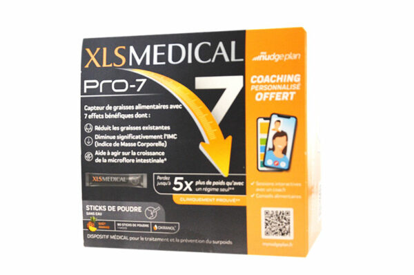 XLS MEDICAL PRO 7 Coaching personnalisé offert 90 sticks de poudre goût ananas