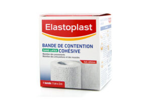 ELASTOPLAST Bande de contention cohésive Sans Latex 1 bande 7 cm x 3 BLANC