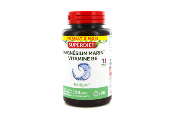 SUPERDIET Magnésium Marin Vitamine B6 90 comprimés
