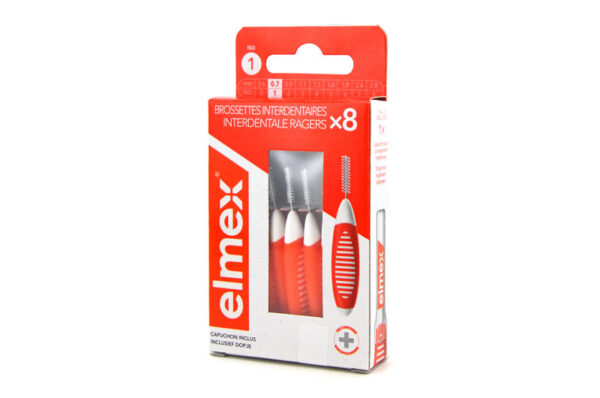 ELMEX 8 brossettes interdentaire 0,7 mm taille 1