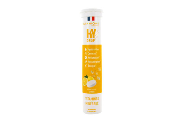 GRANIONS HYDROP Pastilles Hydratation 20 comprimés effervescents Citron – Image 2