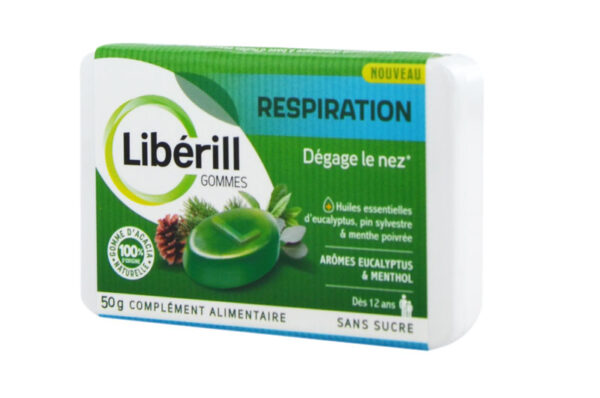 LIBERILL Respiration gommes arômes eucalyptus et menthol 50 g
