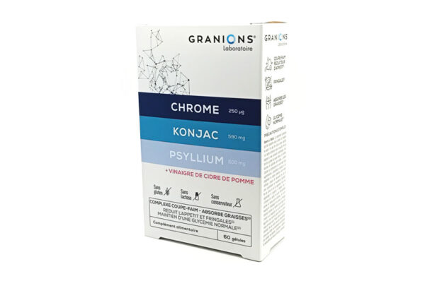 GRANIONS Chrome Konjac Psyllium complexe coupe-faim 60 gélules