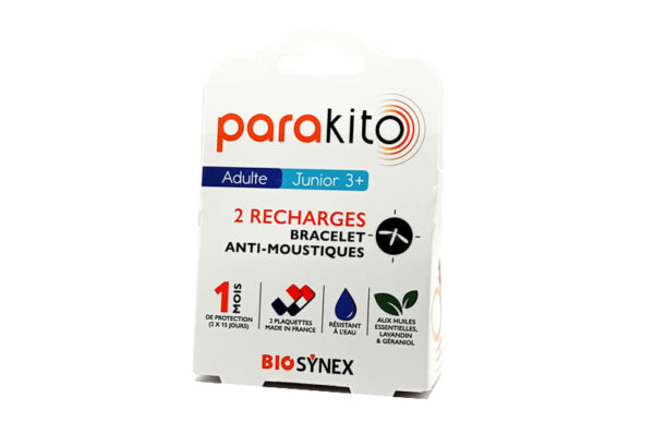 PARAKITO 2 recharges bracelet anti-moustiques
