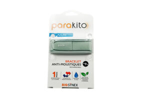 PARAKITO Bracelet anti-moustiques rechargeable Adulte Kaki poignet 18-24 cm