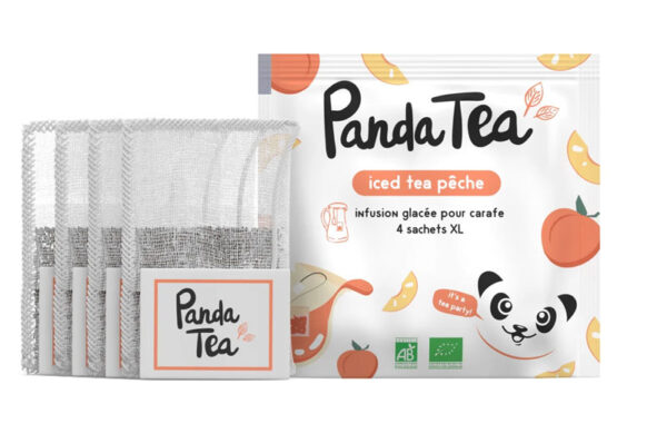 PANDA TEA Iced Tea Pêche - 4 Sachets XL