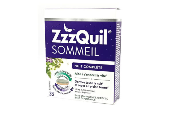 ZzzQuil Sommeil Nuit Complète 28 comprimés